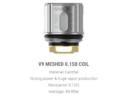Smoktech žeraviaca hlava TFV9 Meshed - 0,15ohm  atomizér V9