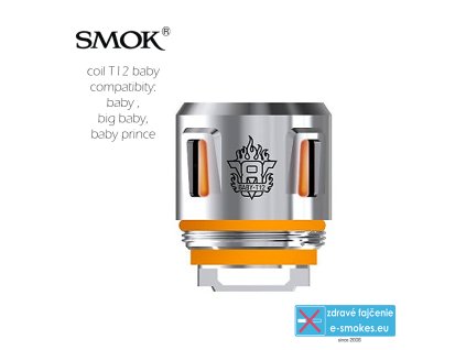 SmokTech atomizér TFV8 BABY T12 0,15 ohm - orange light