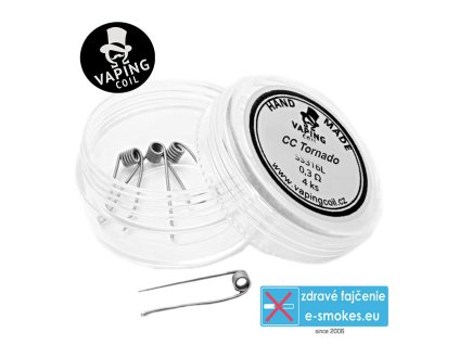 VapingCoil predmotané špirálky CC Tornado SS316 0,3ohm - 4ks
