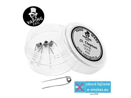VapingCoil predmotané špirálky DL Clapton SS316 0,3ohm - 4ks