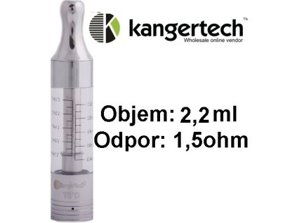 Kangertech T3D clearomizér 2,2 ml 1,5ohm - clear