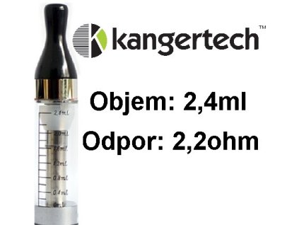 Kangertech CC/T2 clearomizer 2,4 ml 2,2 ohm - číry