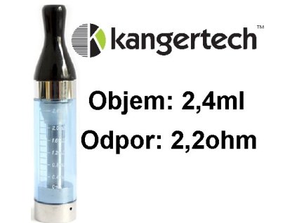 Kangertech CC/T2 clearomizer 2,4 ml 2,2 ohm - modrý