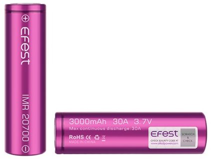 EFEST akumulátor typ 20700 - 3000 mAh/30A