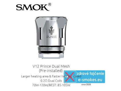 Smoktech V12 Prince Dual MESH žeraviaca hlava - 0,2ohm