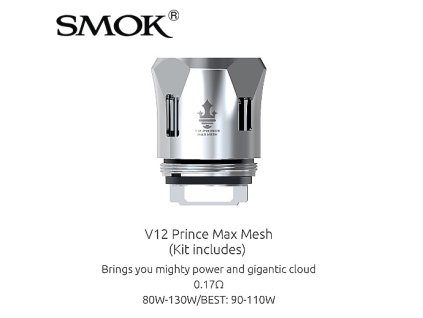 Smoktech V12 Prince Max MESH žeraviaca hlava - 0,17ohm