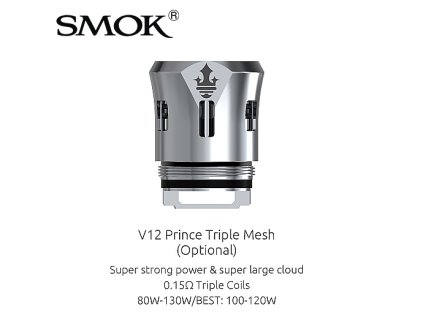 Smoktech V12 Prince Triple MESH žeraviaca hlava - 0,15ohm