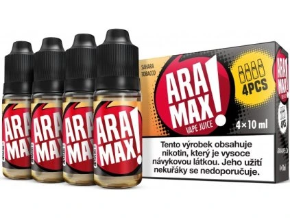 ARAMAX 4Pack Sahara Tobacco 4x10ml 6mg