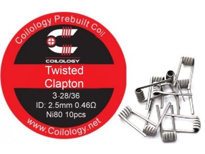 Coilology predmotané špirálky Twisted Clapton Ni80 0,46ohm - 10ks  žeraviaca cievka