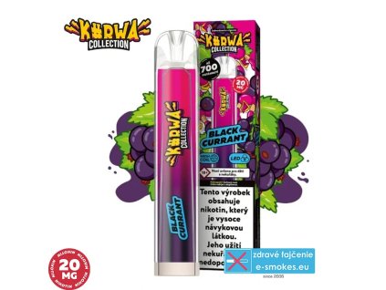 ecig Kurwa Collection Blackcurrant 20 mg 700 poťahov 1 ks