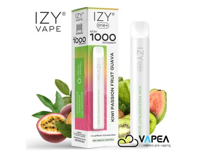 IZY one+ 1000 Puffs kiwi passion fruit guava 0mg beznikotínová