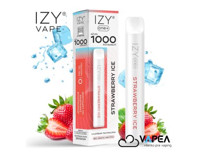 IZY one+ 1000 Puffs Strawberry Ice 0mg beznikotínová
