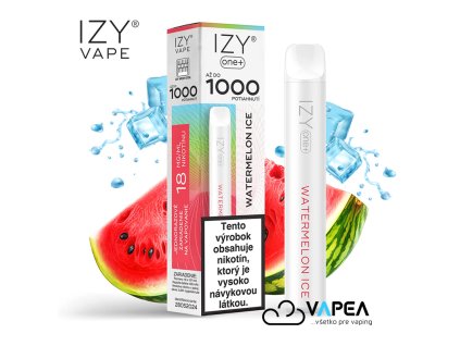 IZY one+ 1000 Puffs Watermelon Ice 0mg no nicotine
