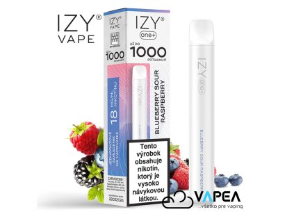 IZY one+ 1000 Puffs Blueberry Sour Raspberry 18mg nicotine
