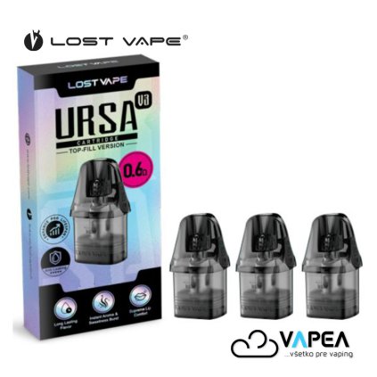 Lost Vape Ursa Pod V3 cartridge 0,6ohm 2,5ml 3Pack