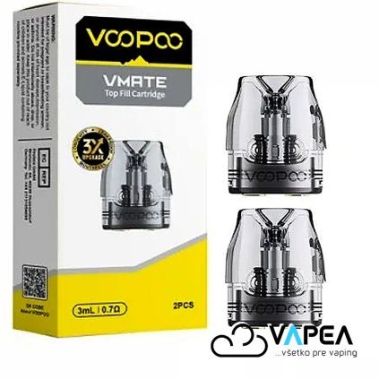 cartridge Voopoo Vmate top fill 3ml 0,7ohm 2pack Vapea