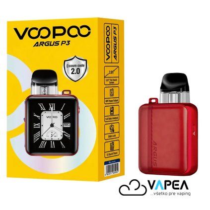 VOOPOO ARGUS P3 e cigarette 1500mAh Red Leather
