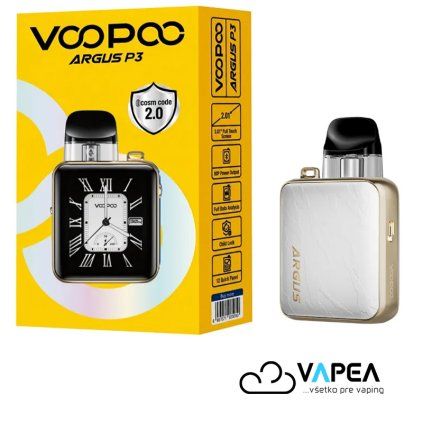 VOOPOO ARGUS P3 e cigarette 1500mAh Silver Leather