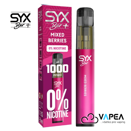 SYX BAR+ e cigareta Mixed Berries 0 mg