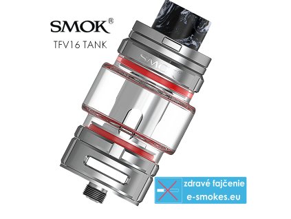 Smoktech TFV16 Tank clearomizér 9,0ml - strieborný