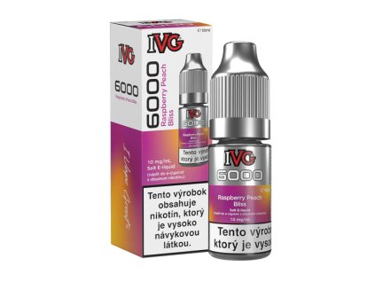 e liquid ivg 6000 salt raspberry peach bliss 10 mg