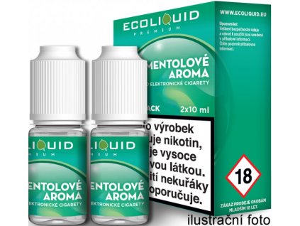 liquid ecoliquid premium 2pack menthol 2x10ml 0mg