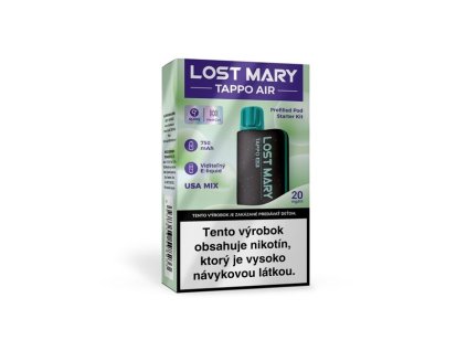 e cigareta lost mary tappo air starter kit black usa mix pod 20mg 420779