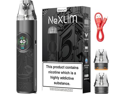 Oxva NeXLIM Pod Kit 1500 mAh (Bateria 1500 mAh, Farba e-cigariet Power Black)