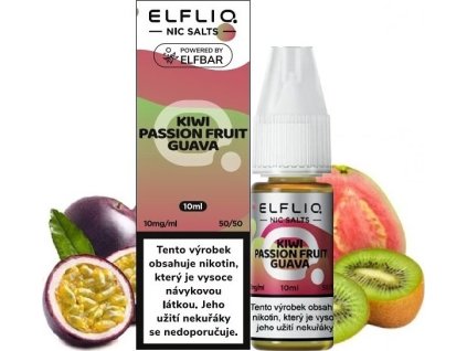 ELFLIQ Kiwi Passionfruit Guava 10 ml 10 mg (Sila nikotínu 10 mg)