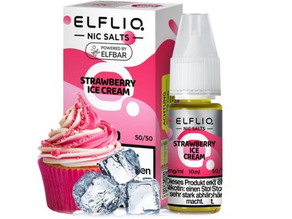 ELFLIQ STRAWBERRY ICE CREAM 10 ml 10 mg (Sila nikotínu 10 mg)