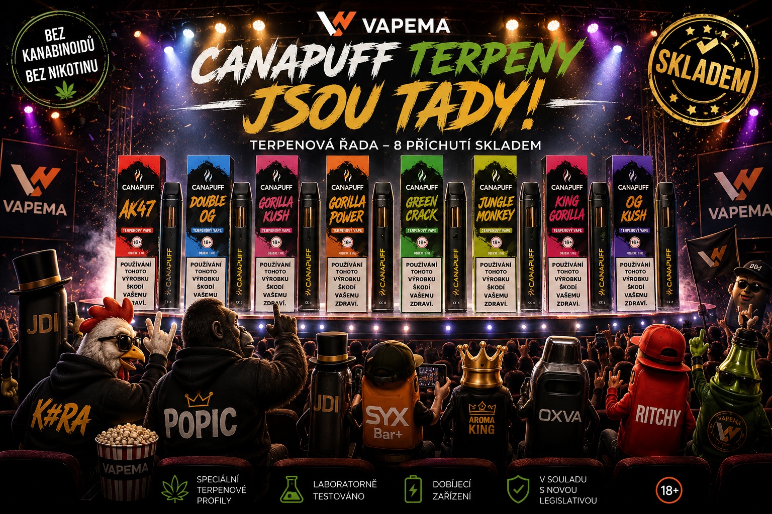 Terpeny skladem