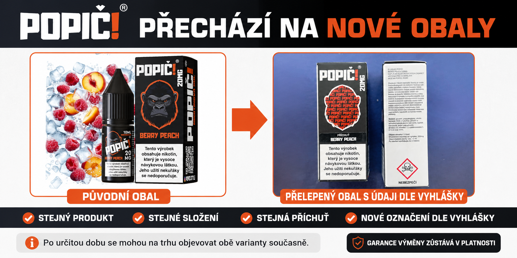 Popič- přelepky
