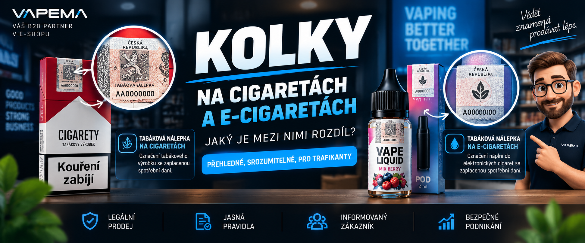 Kolky na cigaretách a e-cigaretách - rozdíly