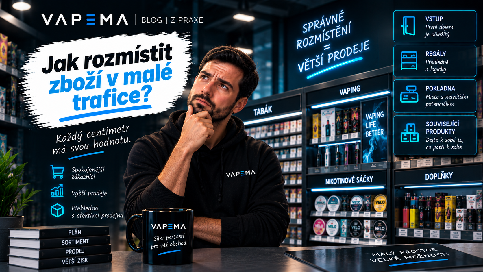 Jak rozmístit zboží v malé trafice? Každý centimetr má svou hodnotu