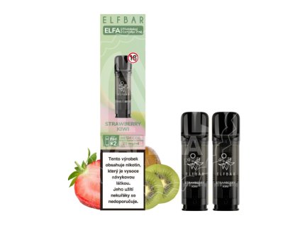 elf bar elfa pods cartridge 2pack strawberry kiwi jahoda kiwi 20 mg