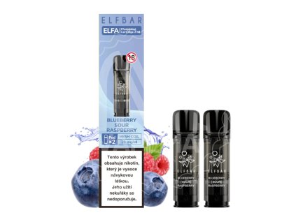 elf bar elfa pods cartridge 2pack blueberry sour raspberry boruvka kysela malina 20mg