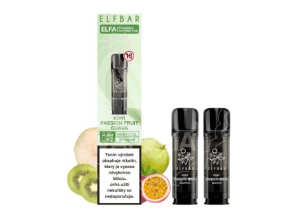 elf bar elfa pods cartridge 2pack kiwi passion fruit guava kiwi marakuja guava 20mg