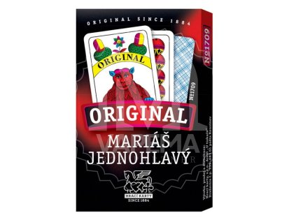 Mariášové karty jednohlavé, káro, papírová krabička