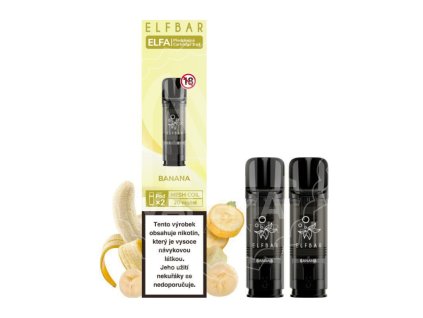 elf bar elfa pods cartridge 2pack banana banan 20 mg