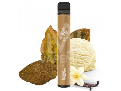 30043 1 jednorazova e cigareta elf bar 600 cream tobacco 20mg