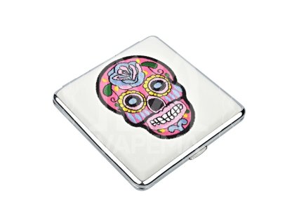 Cigaretové pouzdro Skull bílé, 20cig.