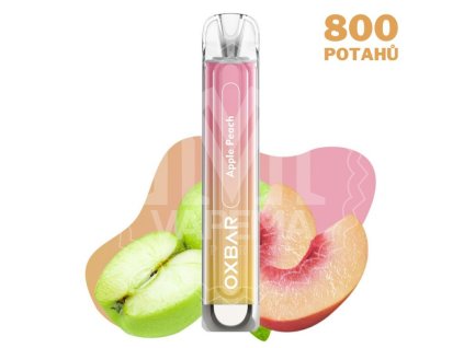 693 oxbar c800 apple peach elektronicka cigareta 800 potahu 16mg nikotinu