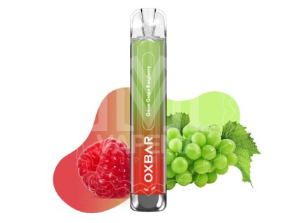 1857 oxbar c800 green grape raspberry elektronicka cigareta 800 potahu 16mg nikotinu