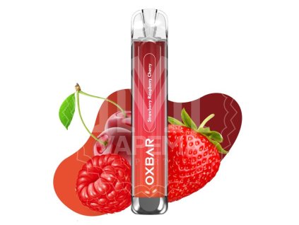 1860 oxbar c800 strawberry raspberry cherry elektronicka cigareta 800 potahu 16mg nikotinu