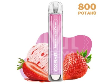 717 oxbar c800 strawberry ice cream elektronicka cigareta 800 potahu 16mg nikotinu