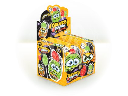 BOX 36 ks - Lízátka - Práskací Prášek - Grenade 13g (EXP 16.10.2025)