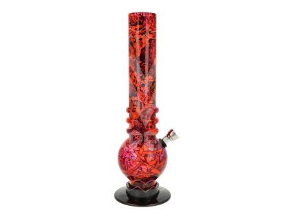 3406 bong akrylovy graffiti cerveny 26 cm
