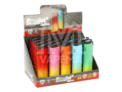 BOX 20 ks - Zapalovač - Eurojet - Stick Metal Rainbow
