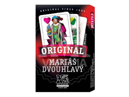 Karty Mariáš Dvouhlavý, krajka, papírová krabička