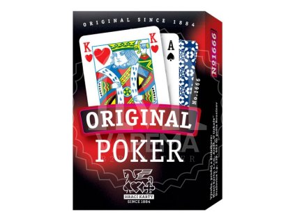 Karty Poker, revers květovaný, papírová krabička